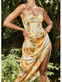 TOP CORSET STRUCTURAT ORANGE