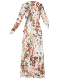 Rochie lunga cu imprimeuri florale PLT 