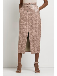 FUSTA MIDI CU IMPRIMEU ȘARPE 