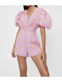 SALOPETA FLORALĂ CU DECOLTEU IN V 