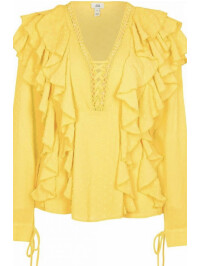 BLUZA GALBENA DIN VOAL