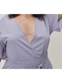 Rochie de mărime mare cu micropunct cu tiv despicat Nasty Gal 