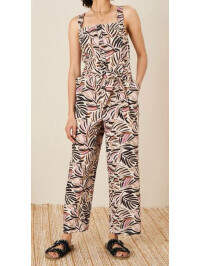 Salopetă din poplin cu imprimeu-Multicolor-50