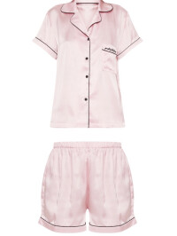 Pijama roz cu tiv negru 