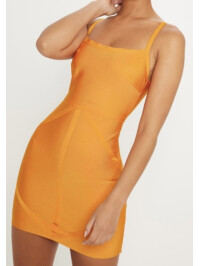 ROCHIE BODYCON PORTOCALIU 