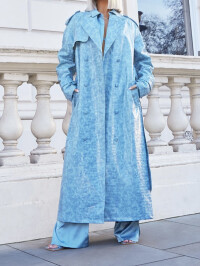 TRENCH ALBASTRU CROC