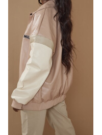 GEACĂ AVIATOR COMBINATĂ CU EFECT DE PIELE