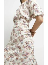 ROCHIE MIDI ASIMETRICĂ IMPRIMEU FLORAL 