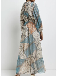 ROCHIE MAXI SMOCK ALBASTRU