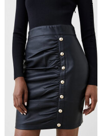 ROCHIE TRICOT CU IMITAȚIEI DE PIELE