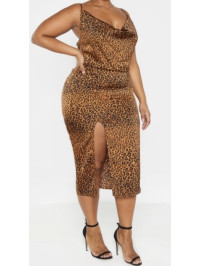 PLUS ROCHIE MIDI CU IMPRIMEU LEOPARD 