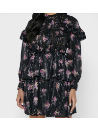 ROCHIE VICTORIANA CU FLORI MOV 