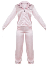 Set pijama lung roz