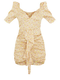 ROCHIE BODYCON  GALBENĂ