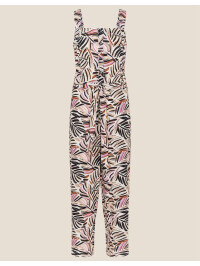 Salopetă din poplin cu imprimeu-Multicolor-50