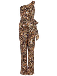 Salopetă leopard cu un umăr