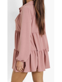 Rochie cămașă smock cu etaje