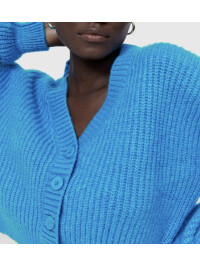 CARDIGAN SCURT ALBASTRU