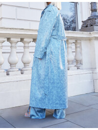 TRENCH ALBASTRU CROC