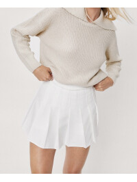 Fusta tenis plisata cu talie inalta