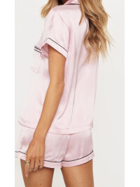 Pijama roz cu tiv negru 