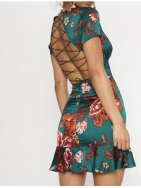 ROCHIE VERDE CU ȘNUR IN SPATE