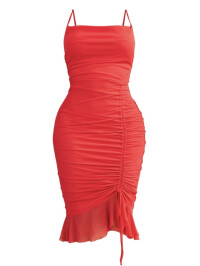 ROCHIE MIDI RUNCATĂ SHAPE ROSĂ