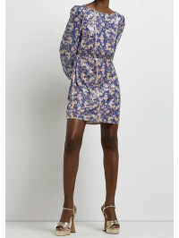 ROCHIE MINI CU PAIETE MOV