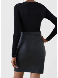 ROCHIE TRICOT CU IMITAȚIEI DE PIELE