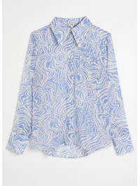 CĂMAȘĂ CU IMPRIMEU ALBASTRU