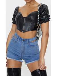 PANTALONI SCURȚI DECUPAȚI 