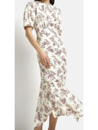 ROCHIE MIDI ASIMETRICĂ IMPRIMEU FLORAL 