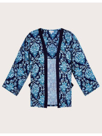 Kimono imprimat albastru