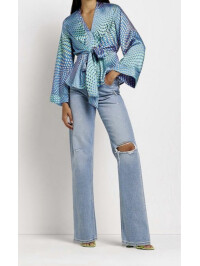 BLUZA DIN SATIN CU BULINE