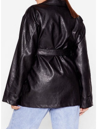  Jachetă cu curea din piele artificială Nasty Gal