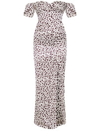 ROCHIE MAXI BARDOT WRAP CU STONE DALMATIAN