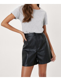 Pantaloni scurți din imitație de piele
