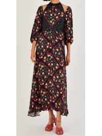 Rochie midi Sanvi cu imprimeu-Multicolor-44