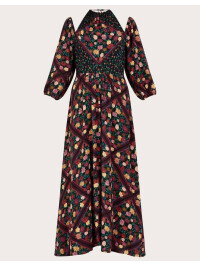 Rochie midi Sanvi cu imprimeu-Multicolor-44