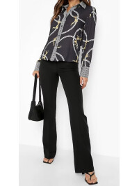 Cămașă cu imprimeu cu lanțuri geo contrast