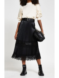 FUSTA PLISATA CU DANTELA