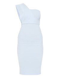 ROCHIE MIDI DUSTY BLUE CU UN UMAR
