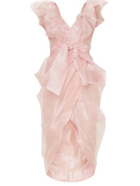 ROCHIE MIDI DIN ORGANZA CU VOLANE