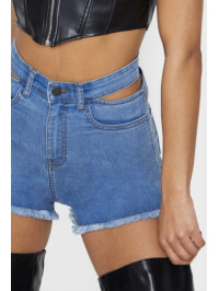 PANTALONI SCURȚI DECUPAȚI 