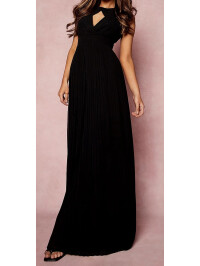 Rochie de domnisoare de onoare maxi cu decupaj plisat