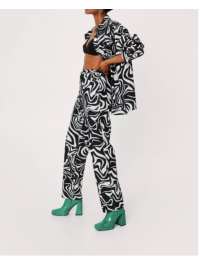 JEANSI CU PICIOR DREPT CU IMPRIMEU DE MARMURĂ