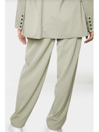 PANTALONI CU TALIE ÎNALTĂ, VERDE SALVIE