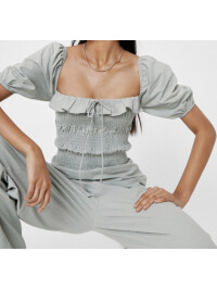 SALOPETA ÎNCREȚITĂ CU MANECI BUFANTE 