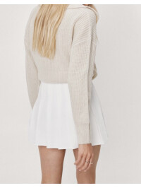 Fusta tenis plisata cu talie inalta