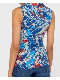 Top Arianna din jerseu cu imprimeu